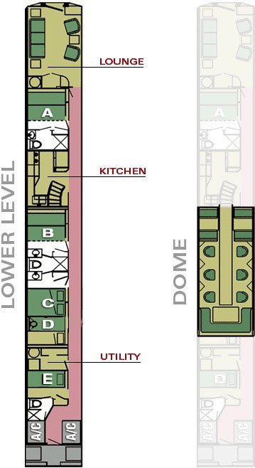 Northern Sky Rail Charter Layout Map